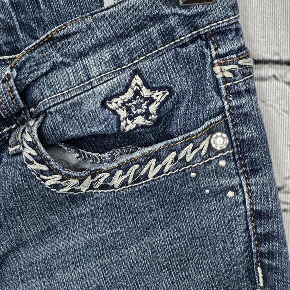 2/$20 Girls L.e.i Kate Low Rise Skinny Jeans Size 16 Regular | Stretch Denim Fit - Picture 2 of 8